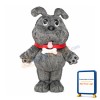 Lovely Plush Grey Dog Mascot Costume