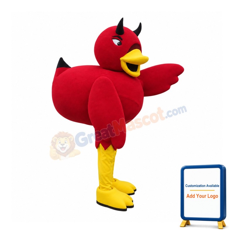 Devil Ducky Mascot Costume