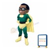 Muscular African American Hero Mascot Costume