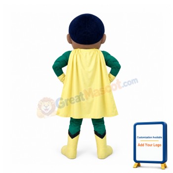 Muscular African American Hero Mascot Costume