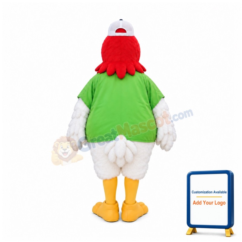 White Turkey Mascot Costume