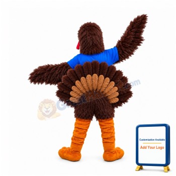 Friendly Realistic Turkey Mascot Costume