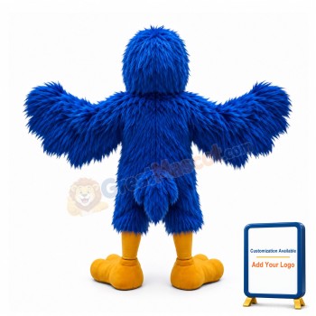 Blue Hawk Mascot Costume