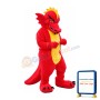Fierce Realistic Red Dragon Mascot Costume