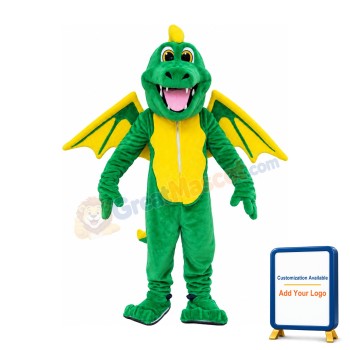 Green Dragon Mascot Costume