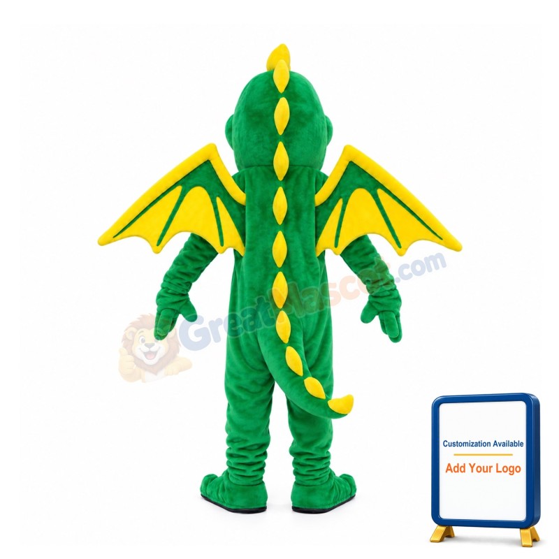 Green Dragon Mascot Costume