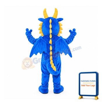 Blue Dragon Mascot Costume