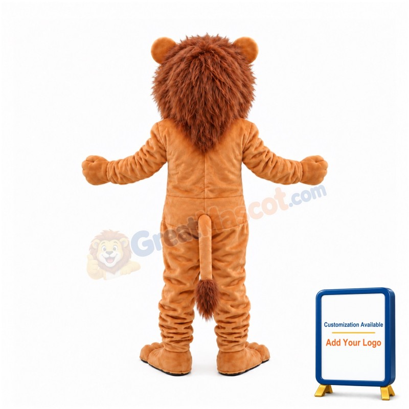 Power Muscular Lion Mascot Costume