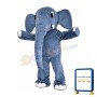 Friendly Realistic Elephant Mascot Costume