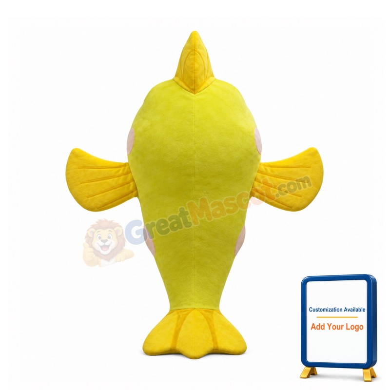 Lovely Yellow Fish Mascot Costume