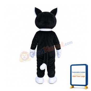 Black White Cat Mascot Costume