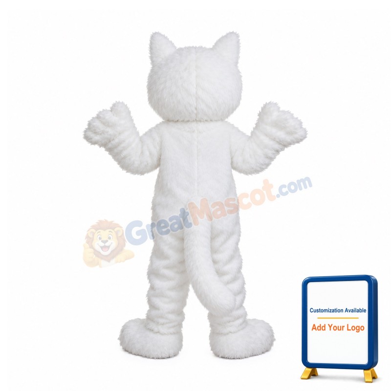 White Cat Mascot Costume