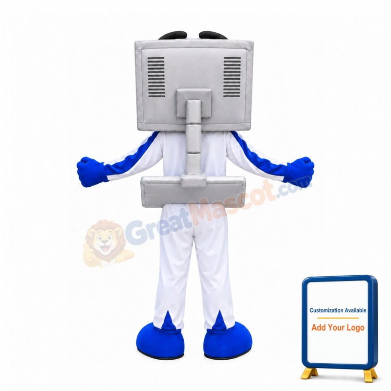 Friendly Lightweight Laptop Mascot Costume