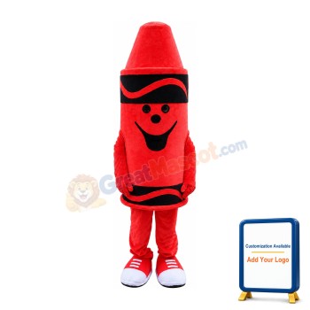 Red Crayon Mascot Costume