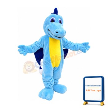 Light Blue Dragon Mascot Costume