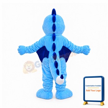 Light Blue Dragon Mascot Costume
