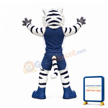 Power Sport White Tiger Mascot Costume