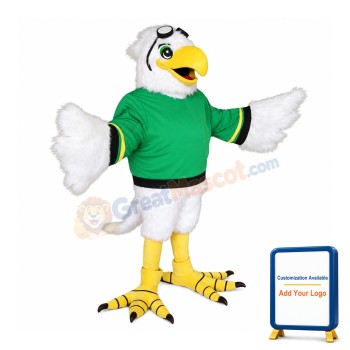 Realistic White Eagle Mascot Costume