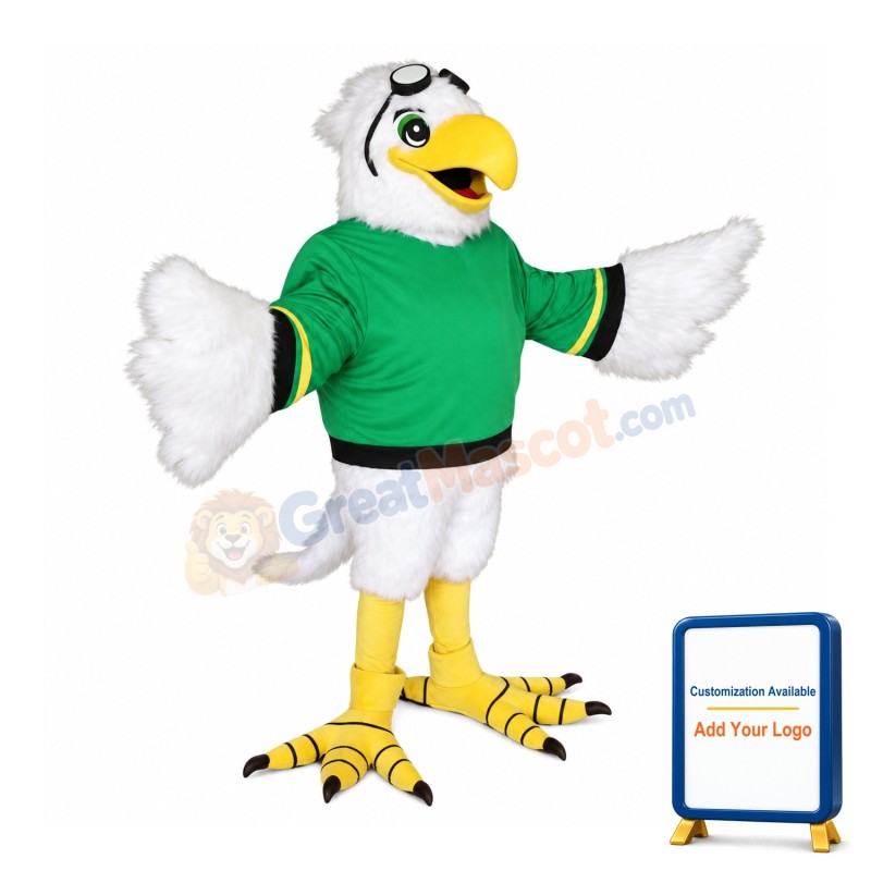 Realistic White Eagle Mascot Costume