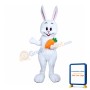 Happy Lightweight White Easter Bunny Mascot Costume