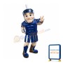 Friendly Lightweight Blue Spartan Trojan Knight Mascot Costume