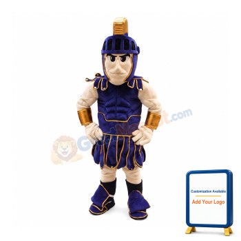 Blue Spartan Trojan Knight Mascot Costume