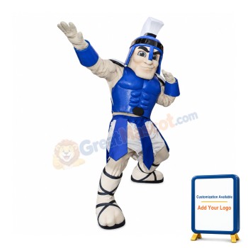 Power Blue Spartan Trojan Knight Mascot Costume