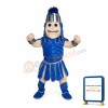 Friendly Blue Spartan Trojan Knight Mascot Costume