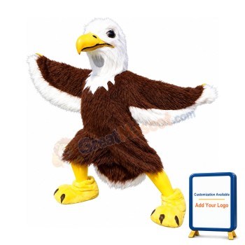 Friendly Realistic Eagle Mascot Costume