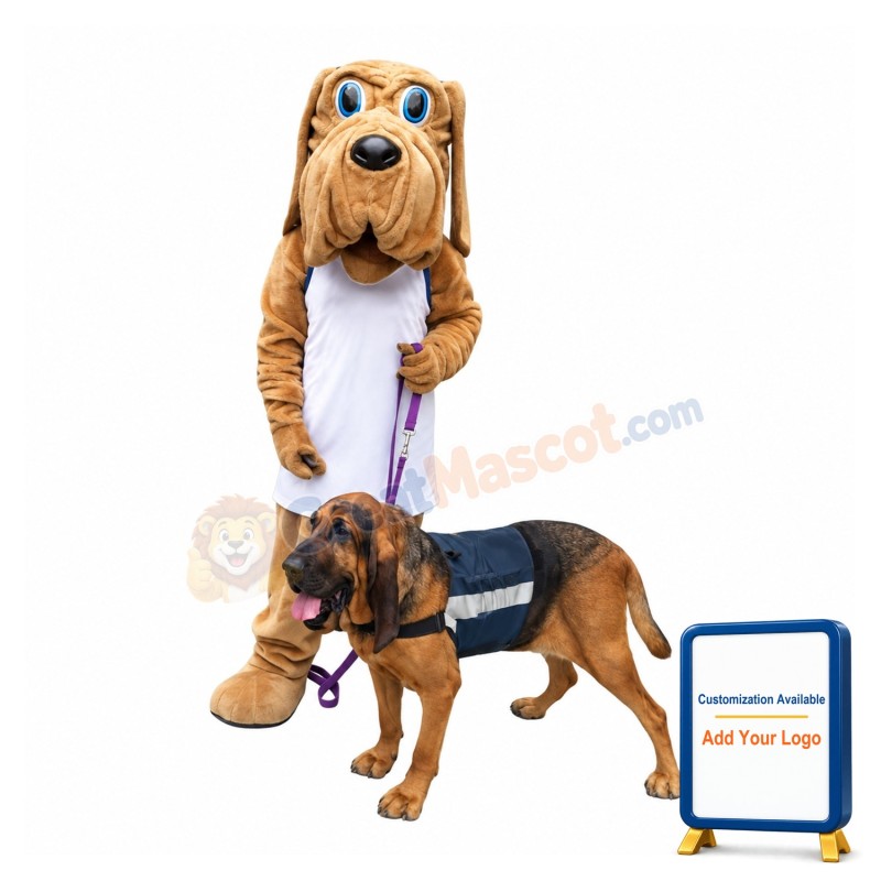 Bloodhound Dog Mascot Costume