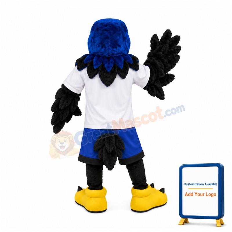Blue Hawk Eagle Mascot Costume
