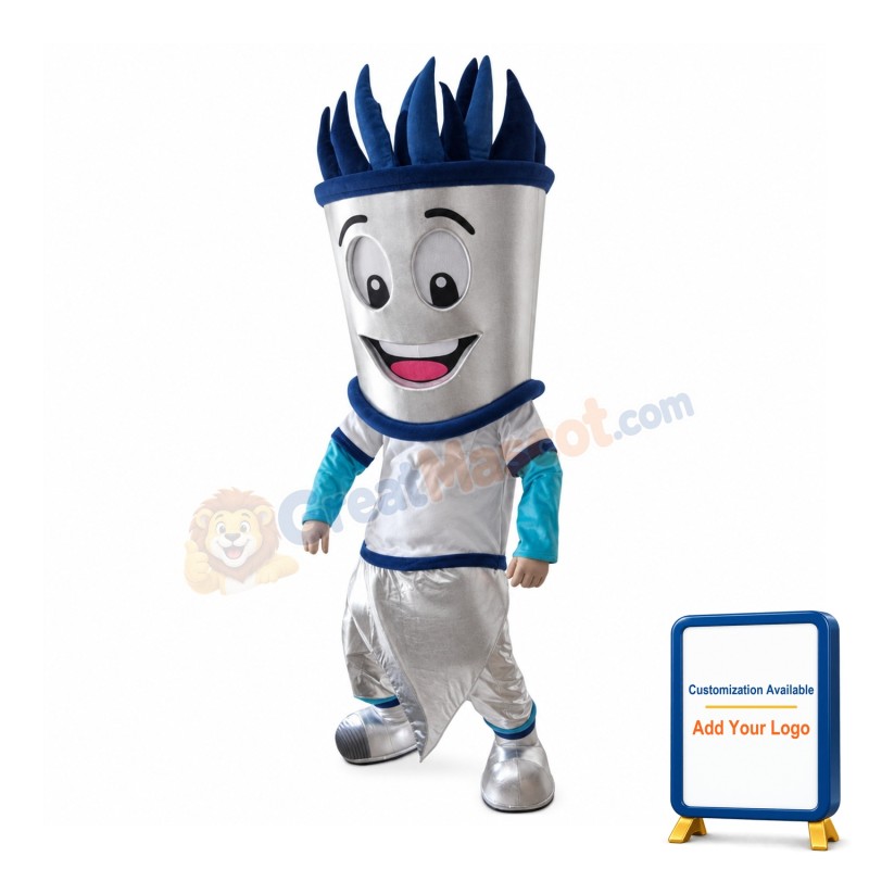 Happy Lightweight Torch Mascot Costume