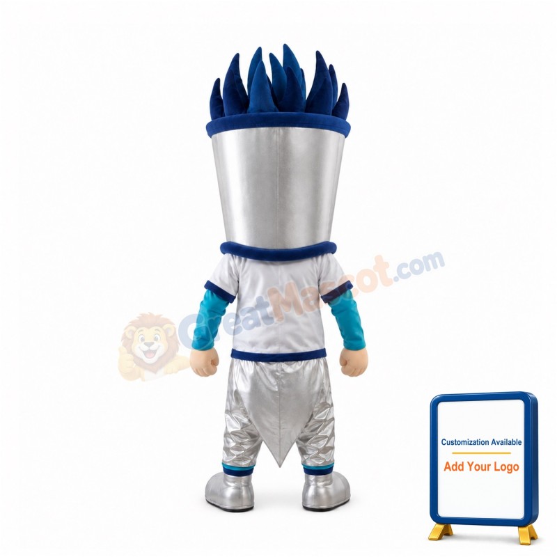 Happy Lightweight Torch Mascot Costume