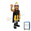 Friendly Black Spartan Warrior Mascot Costume