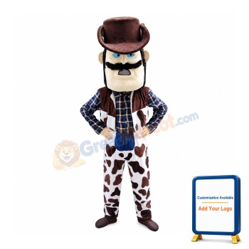 Power Lightweight Cowboy Mascot Costume