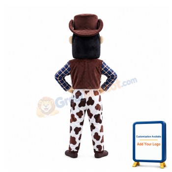Power Lightweight Cowboy Mascot Costume