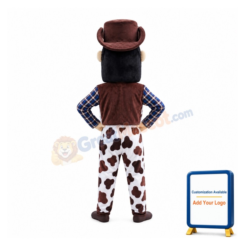 Power Lightweight Cowboy Mascot Costume