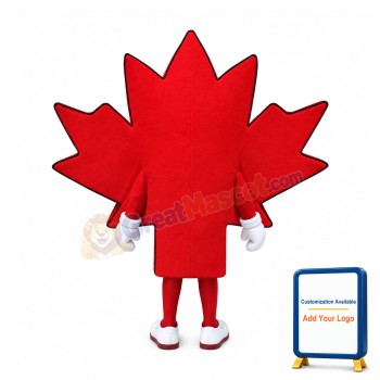 Happy Lightweight Maple Leaf Mascot Costume