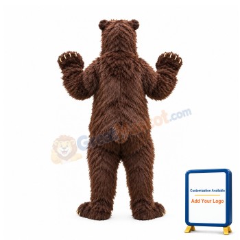 Realistic Brown Bear Mascot Costume
