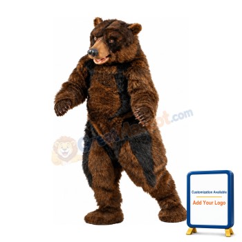 Realistic Brown Bear Mascot Costume