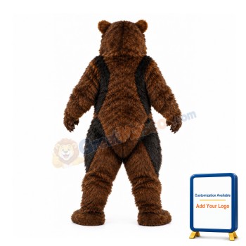 Realistic Brown Bear Mascot Costume