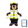 Traffic Police Bear Mascot Costume