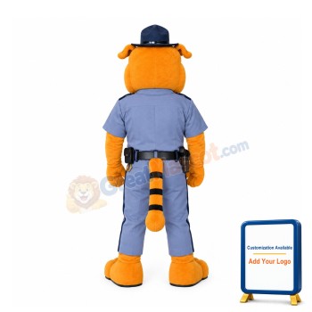 Power Police Bulldog Mascot Costume