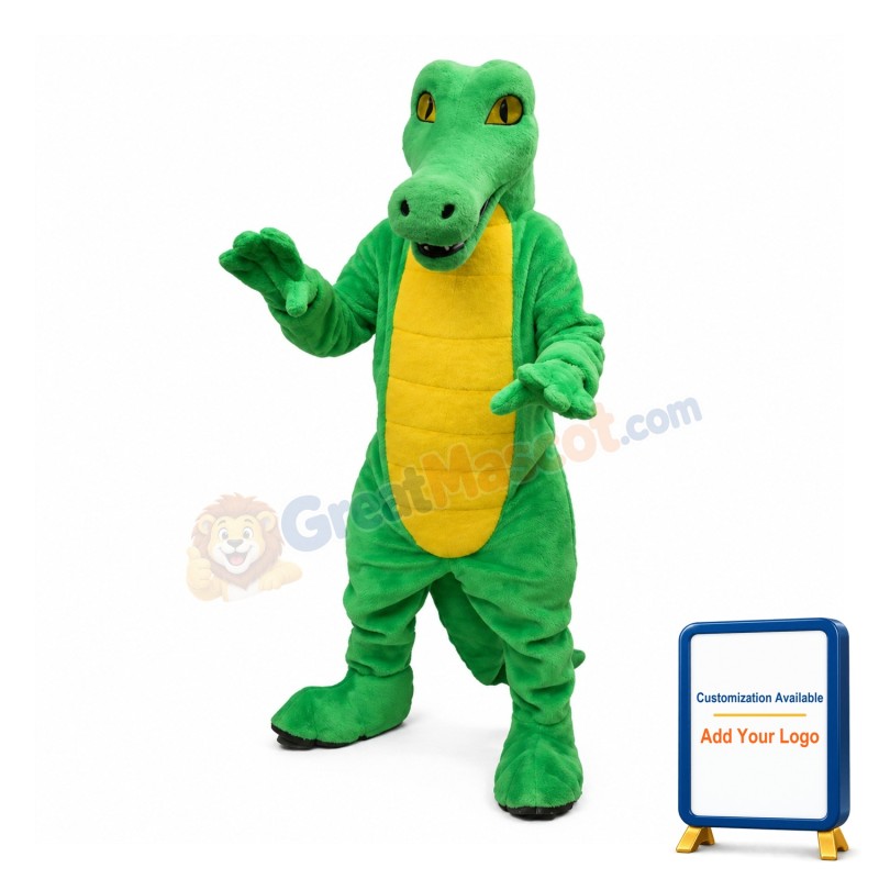 Lightweight Green Crocodile Mascot Costume