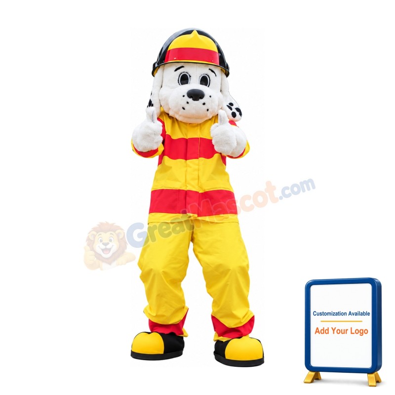Fire Dog Mascot Costume