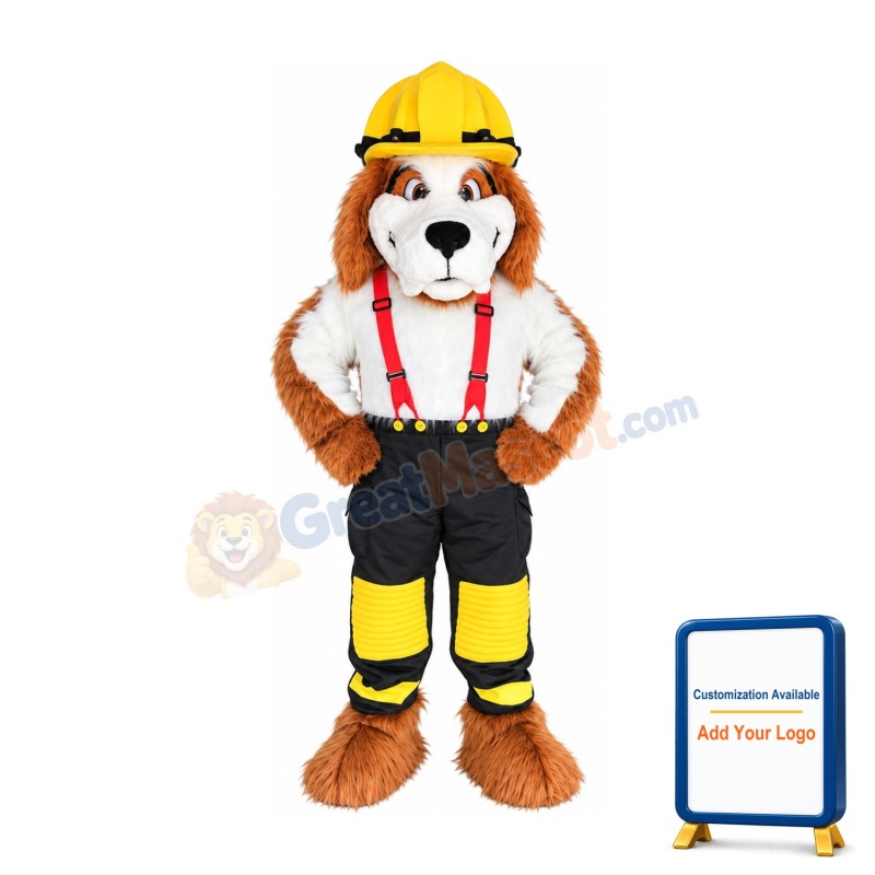 Lovely Fire Dog Mascot Costume
