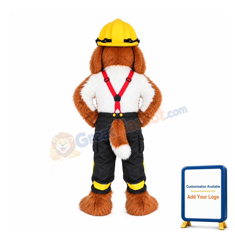 Lovely Fire Dog Mascot Costume