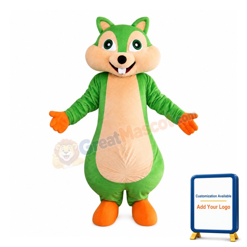 Green Squirrel Mascot Costume