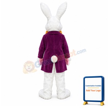 Lightweight White Easter Bunny Mascot Costume