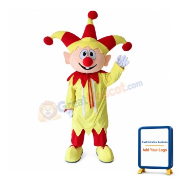 Friendly Lightweight Clown Boy Mascot Costume